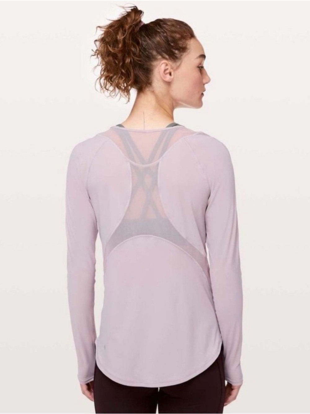 Lululemon Sculpt Long Sleeve Top in Lavender, Size Large
